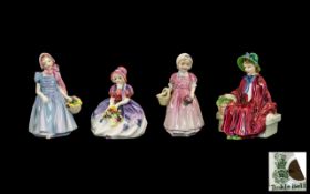 Royal Doulton Figures to include Linda 2106, Monica 1467, Wendy 2109, and Tinker Bell 1677.