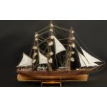 Model Ship of the Cutty Sark measures approx 36" x 25".