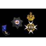 Masonic Interest - Masonic impressive gilt metal and enamel carter star Priory Lodge,