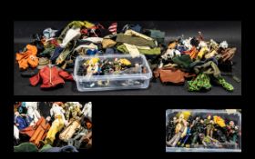 Collection of 1970's Figurines consisting of a large selection of 70's Action Man accessories, guns,