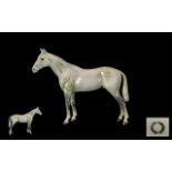 Beswick Horse Figure ' Bois Roussel ' 2nd Version Racehorse, Grey Colour way. Model No 701.