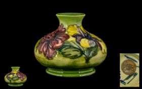 William Moorcroft Signed Large Onion Shaped Squat Vase,