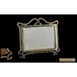 Asprey London Silver Photo Frame Late VictorianSilver Photograph Frame Of Rectangular Form With