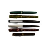 Small Mixed Lot Of Fountain Pens To Include A Burnham B48, Parker Slimfold + 1 Other, Platignum &