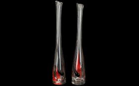 Pair of Svaja Scandinavian Tall Vases.