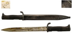 German WKC Long Dress Bayonet And Scabbard With Birds Head Pommel K.W.