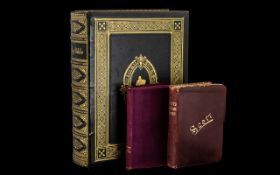 Victorian Large Gilt Tooled Family Bible with coloured illustrations containing the old and new