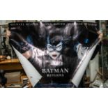 Large Batman Returns Poster probably from the Odeon Blackpool. 40" width, 30" depth approx.