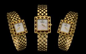 Raymond Weil Ladies Wristwatch Model Number 5855, 18K Gold Electroplated case And Bracelet Strap,