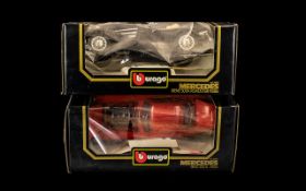 Two Die Cast Boxed Sports Cars Mercedes Benz 300 SL and Mercedes Benz Roadster (!936) by B Burago -