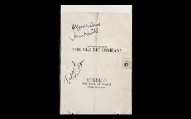 Richard Burton and John Neville Autographs on Old Vic Programme 1956.