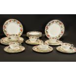 Royal Crown Derby Six Setting Dinner Set, specially made for Tiffany, New York and marked to base.