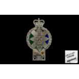 J R Gaunt London Military Car Badge Nemo Me Impune Lacessit Royal Stuart. Height 5 inches.