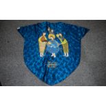 Fine Quality Embroidered Blue Silk Vestment Coat.