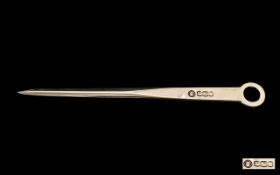 Solid Silver Letter opener - letter opener, fully hallmarked Silver. Sheffield 1970.