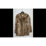 Ladies Coney Fur Jacket by Hutcheson of Lancaster. Two slit pockets, hook and eye fastening,