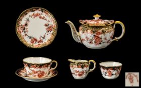 Royal Crown Derby Bone China Bachelors Six Piece Tea Service.