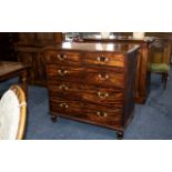 A Georgian Mahogany Chest of Large Size with two short and three long drawers,