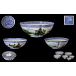 Collection of Oriental Eggshell Bowls.