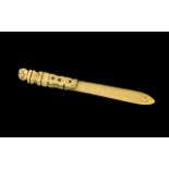 Scrimshaw Antique Sailors Carved Whalebone 'Paper Knife',