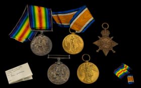 WW1 Medals, Family Group To Include 1915-14 Star,