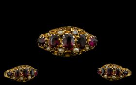 Antique Period - Attractive 9ct Gold Amethyst,