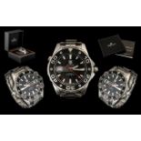 Tag Heuer Gents Aquaracer Quartz Chronograph Steel Wrist Watch with black opaline dial serial no.