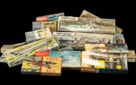 Box Containing Approx 30+ Airfix And Associated Models All Unbuilt,