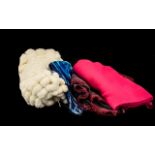 Collection of Quality Scarves four in total: comprising a new deep pink long winter scarf double