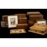 Collection of Antique Wooden Boxes.