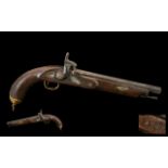 19 Century Middle eastern Percussion Gun - 19th Century Percussion Pistol, 17 inches in length.