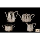 Victorian Period Top Quality Sterling Silver 4 Piece Tea & Coffee Service of pleasing design and