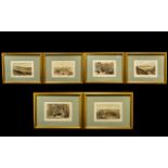 Middle Eastern And Holy Land Set Coloured Antique Prints by David Roberts RA six in total,