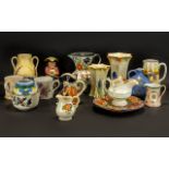 Collection of Pottery & China to include a large Falcon ware jug with a floral pattern;