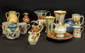 Collection of Pottery & China to include a large Falcon ware jug with a floral pattern;