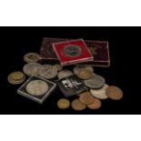 Small Collection of Coins - to include festival of Britain 1951, some silver coins etc...