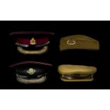 A Collection of Four Military Hats comprising St Johns Ambulance, South Staffordshire,