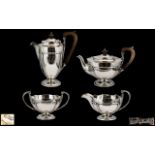 Queen Anne Style Top Quality Sterling Silver 4 Piece Tea / Coffee Service,