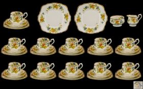 Royal Albert Crown China - Fine quality handpainted 39 piece tea service circa 1920/1930s.