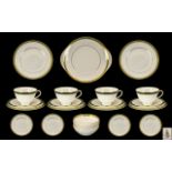 Royal Doulton 'Clarendon' Dinner Service comprising 6 cups, 6 saucers, 6 side plates, 6 bowls,