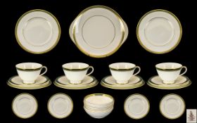 Royal Doulton 'Clarendon' Dinner Service comprising 6 cups, 6 saucers, 6 side plates, 6 bowls,