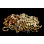 Mixed Bag of Costume Jewellery including necklaces, earrings, beads, etc. Please see images.