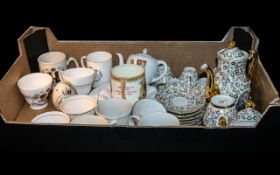 Collection of Czechoslovakian 'Bernadette' Porcelain comprising coffee pot, milk jug, lidded sugar