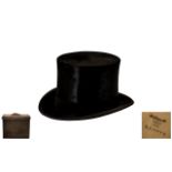 Moleskin Traditional Top Hat- Made by C.A Dunn and company, 429 Strand, London.