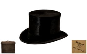 Moleskin Traditional Top Hat- Made by C.A Dunn and company, 429 Strand, London.