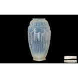 Art Deco Period Jobling (blue white) Opalique (Opaque) 'Lambton' Glass Vase circa 1930's of