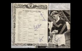 Manchester Unite Busby Babes Autographs on Pictures 1950's.