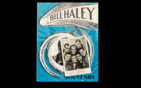 Bill Haley Autograph on Old Postcard Photograph. Together with His UK Tour Programme.