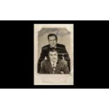 Abbott and Costello Autographs on Postcard - photograph circ early 1950's.