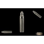 Late Art Deco Period Ladies - Pocket Sized Rare Silver Cased Torch In the Form of a Lades Lipstick